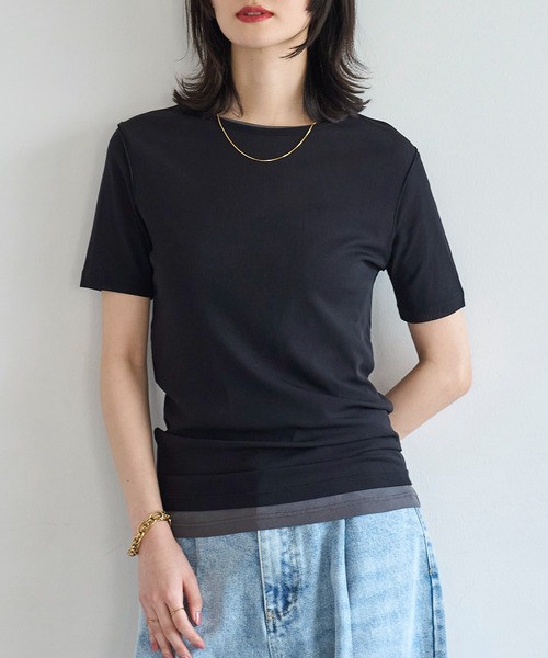 meilmada（メイルマダ）の「メッシュシアーTシャツ（Tシャツ/カットソー・レディース・ブラック/ホワイト・FREE）」の13枚目の写真