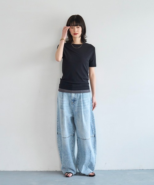 meilmada（メイルマダ）の「メッシュシアーTシャツ（Tシャツ/カットソー・レディース・ブラック/ホワイト・FREE）」の15枚目の写真