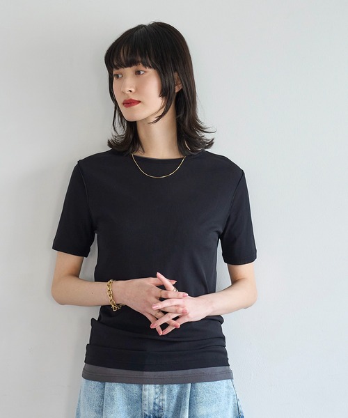 meilmada（メイルマダ）の「メッシュシアーTシャツ（Tシャツ/カットソー・レディース・ブラック/ホワイト・FREE）」の14枚目の写真