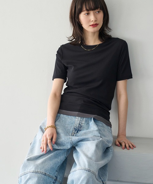 meilmada（メイルマダ）の「メッシュシアーTシャツ（Tシャツ/カットソー・レディース・ブラック/ホワイト・FREE）」の18枚目の写真