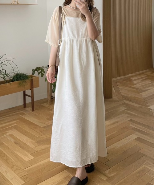 INTER FACTORY（インターファクトリー）の「choco - パイピングキャミワンピース made in INTER FACTORY（ワンピース・レディース・アイボリー/ベージュ・FREE）」の11枚目の写真