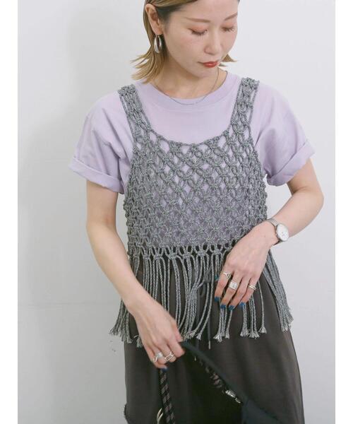 Samansa Mos2 blue（サマンサモスモスブルー）の「コードビスチェ（ベスト・レディース・ブラック/トップグレー/キナリ・F）」の20枚目の写真