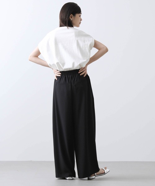 JUNRED｜ライトスルー2タックワイドパンツ | Rakuten Fashion