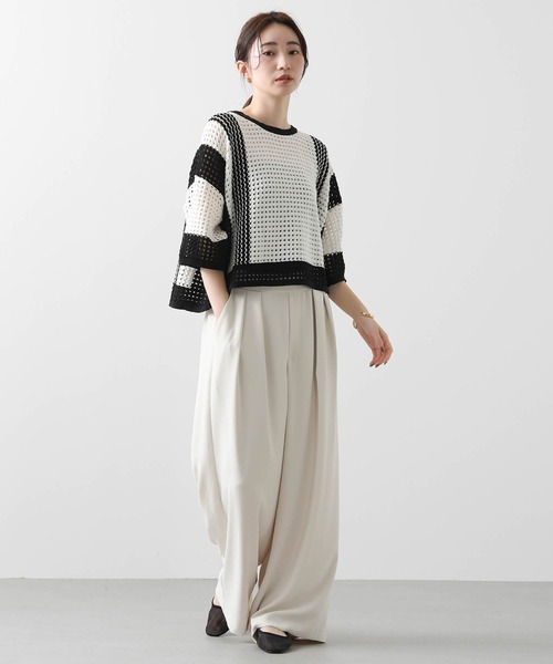 Gready Brilliant（グレディブリリアン）の「２タックワイドパンツ（その他パンツ・レディース・ブラック/グレイッシュベージュ/ドット・36/38）」の12枚目の写真