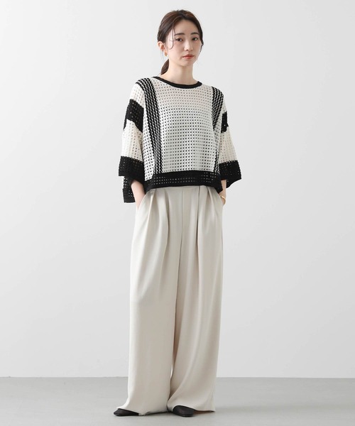 Gready Brilliant（グレディブリリアン）の「２タックワイドパンツ（その他パンツ・レディース・ブラック/グレイッシュベージュ/ドット・36/38）」の15枚目の写真