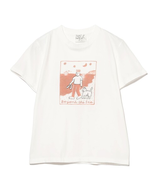 Ray BEAMS(レイビームス)の「Shiomi Wada / Beyond the sea T-shirt(Tシャツ/カットソー・レディース・ホワイト・ONE SIZE)」の2枚目の写真