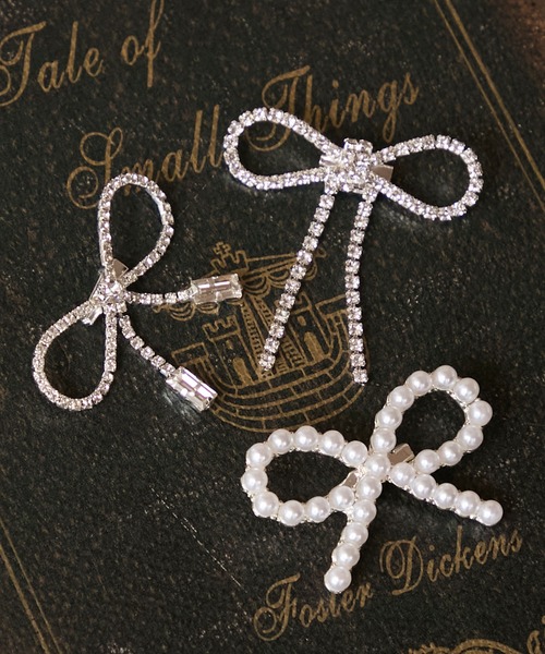 BONLECILL noir（ボンルシールノワール）の「【BONLECILL noir】アソートリボンブローチ（ブローチ/コサージュ・レディース・ホワイト系1/シルバー系1/シルバー系2・FREE）」の13枚目の写真