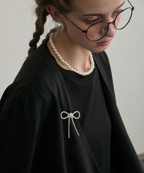 BONLECILL noir（ボンルシールノワール）の「【BONLECILL noir】アソートリボンブローチ（ブローチ/コサージュ・レディース・ホワイト系1/シルバー系1/シルバー系2・FREE）」の18枚目の写真