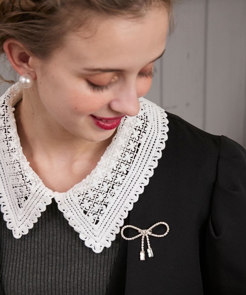 BONLECILL noir（ボンルシールノワール）の「【BONLECILL noir】アソートリボンブローチ（ブローチ/コサージュ・レディース・ホワイト系1/シルバー系1/シルバー系2・FREE）」の20枚目の写真