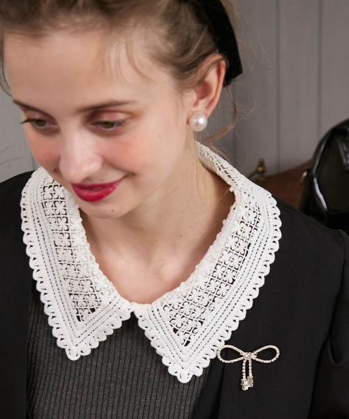 BONLECILL noir（ボンルシールノワール）の「【BONLECILL noir】アソートリボンブローチ（ブローチ/コサージュ・レディース・ホワイト系1/シルバー系1/シルバー系2・FREE）」の21枚目の写真