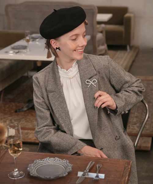 BONLECILL noir（ボンルシールノワール）の「【BONLECILL noir】アソートリボンブローチ（ブローチ/コサージュ・レディース・ホワイト系1/シルバー系1/シルバー系2・FREE）」の11枚目の写真