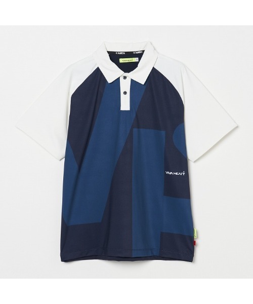 VIVA HEART(ビバハート)の「【VIVA HEART/GOLF】高機能ベア天半袖ポロシャツ(ポロシャツ・メンズ・ネイビー/ホワイト/ピンク・50)」の9枚目の写真