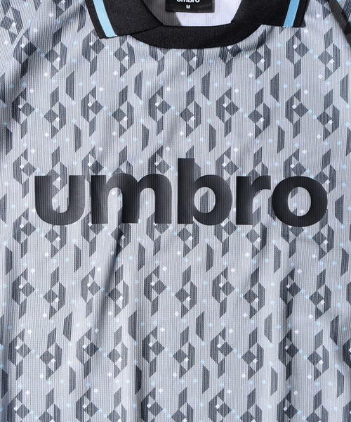 UMBRO アンブロ 総柄 フロントプリント スキッパーポロ半袖TEE