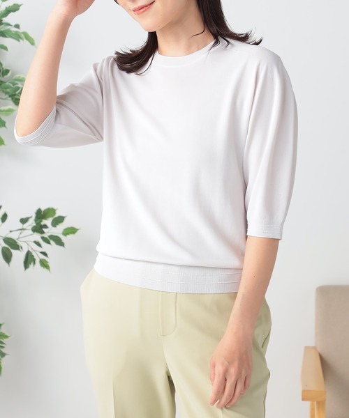 GALLORIA(ギャローリア)の「洗える パフスリーブニット(ニット/セーター・レディース・チェリーピンク/ネイビー/ライトグレー・LL/S/M/L)」の2枚目の写真