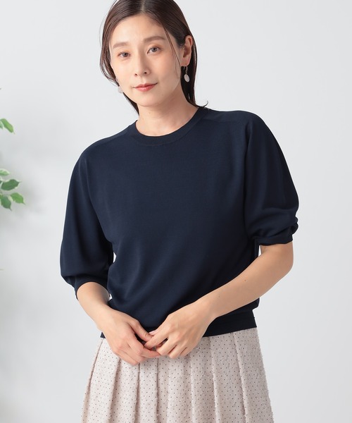 GALLORIA(ギャローリア)の「洗える パフスリーブニット(ニット/セーター・レディース・チェリーピンク/ネイビー/ライトグレー・LL/S/M/L)」の9枚目の写真
