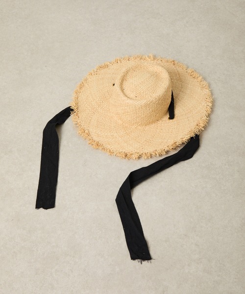 PAPILLONNER（パピヨネ）の「リボンラフィアハット（ハット・レディース・ベージュ・FREE）」の11枚目の写真