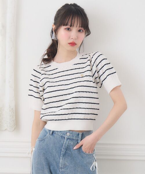 《nanako❤️新品❤️【メーカーサンプル品】セーター セール】 花柄ジャカードニット【洗濯機OK】 （ニット・セーター