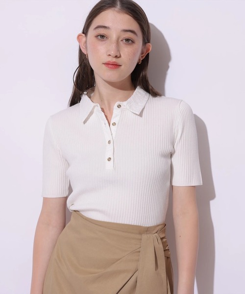 Apuweiser-riche（アプワイザーリッシェ）の「レース衿リブニット