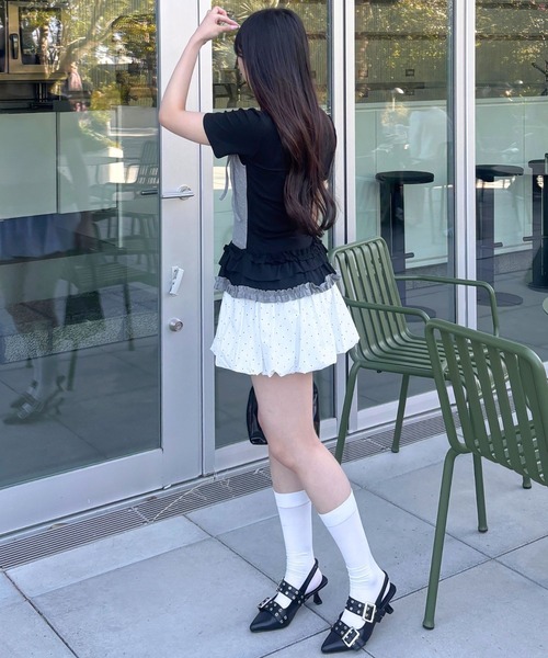 3.3 Field Trip （3.3フィールドトリップ）の「3.3 Field Trip／ドットバルーンスカート（スカート・レディース・ブラック/ホワイト・FREE）」の8枚目の写真