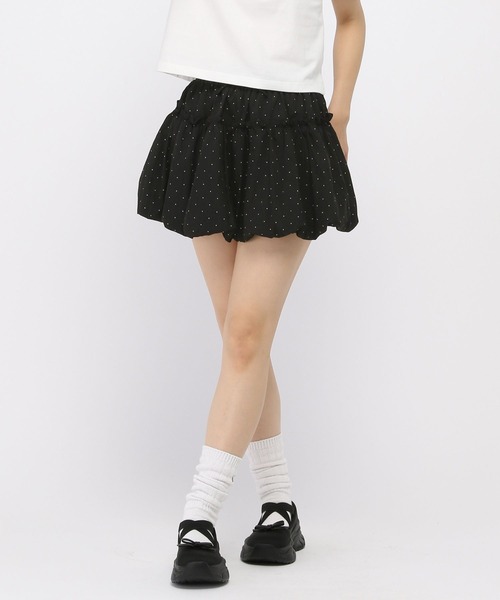 3.3 Field Trip （3.3フィールドトリップ）の「3.3 Field Trip／ドットバルーンスカート（スカート・レディース・ブラック/ホワイト・FREE）」の4枚目の写真