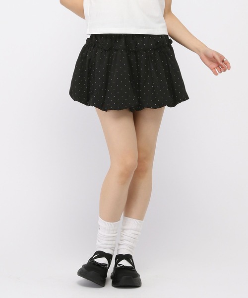 3.3 Field Trip （3.3フィールドトリップ）の「3.3 Field Trip／ドットバルーンスカート（スカート・レディース・ブラック/ホワイト・FREE）」の3枚目の写真