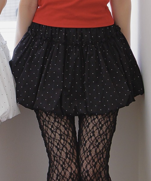 3.3 Field Trip （3.3フィールドトリップ）の「3.3 Field Trip／ドットバルーンスカート（スカート・レディース・ブラック/ホワイト・FREE）」の19枚目の写真
