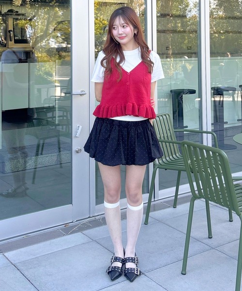 3.3 Field Trip （3.3フィールドトリップ）の「3.3 Field Trip／ドットバルーンスカート（スカート・レディース・ブラック/ホワイト・FREE）」の15枚目の写真