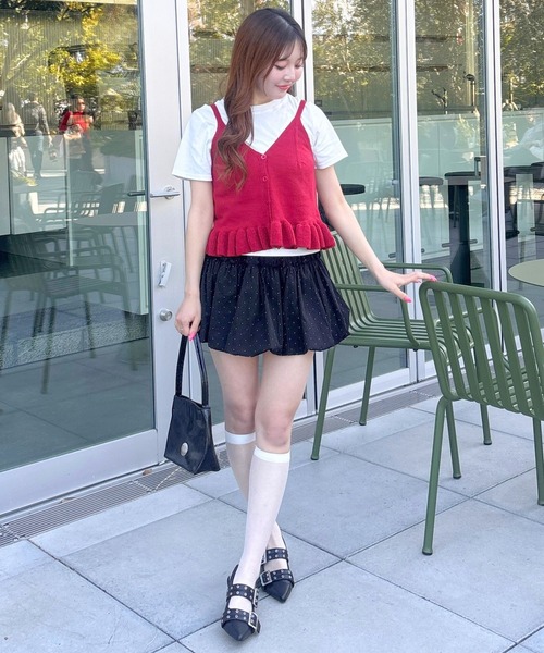 3.3 Field Trip （3.3フィールドトリップ）の「3.3 Field Trip／ドットバルーンスカート（スカート・レディース・ブラック/ホワイト・FREE）」の14枚目の写真