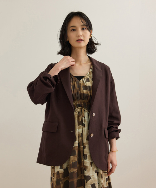 セール】レーヨンリネン ライトジャケット【セットアップパンツ