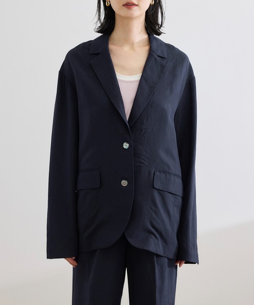 ロペ（ROPE’）/レーヨンリネン ライトジャケット【セットアップパンツ・ワンピース対応】 セール】レーヨンリネン ライトジャケット【セットアップパンツ