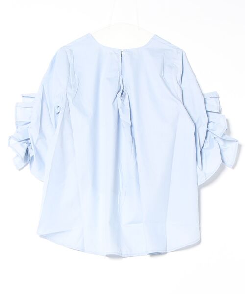 Sawa a la mode（サワアラモード）の「袖フリルフィッシュテールブラウス（シャツ/ブラウス・レディース・ホワイト/ブルー・FREE）」の19枚目の写真