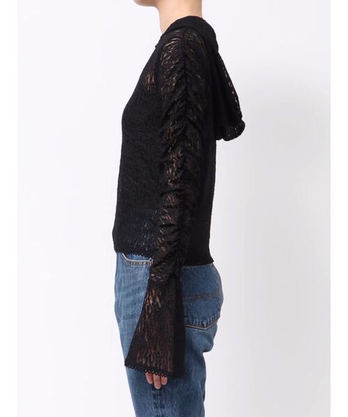 jouetie(ジュエティ)の「ギャザースリーブレースフーディ(Tシャツ/カットソー・レディース・ブラック/ライトブルー/オフホワイト・MEDIUM)」の17枚目の写真