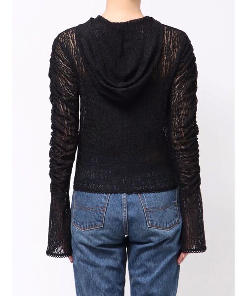 jouetie(ジュエティ)の「ギャザースリーブレースフーディ(Tシャツ/カットソー・レディース・ブラック/ライトブルー/オフホワイト・MEDIUM)」の18枚目の写真