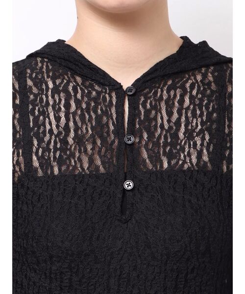 jouetie(ジュエティ)の「ギャザースリーブレースフーディ(Tシャツ/カットソー・レディース・ブラック/ライトブルー/オフホワイト・MEDIUM)」の19枚目の写真