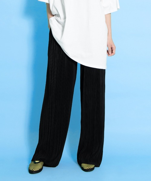 PUNYUS（プニュズ）の「セルフカットプリーツパンツ（その他パンツ・レディース・ブラック/サックスブルー/スミクロ/イエロー/オレンジ・1/2/3/4）」の7枚目の写真