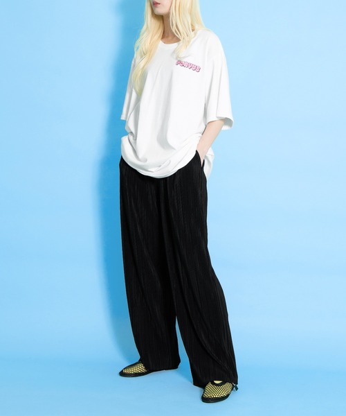 PUNYUS（プニュズ）の「セルフカットプリーツパンツ（その他パンツ・レディース・ブラック/サックスブルー/スミクロ/イエロー/オレンジ・1/2/3/4）」の8枚目の写真