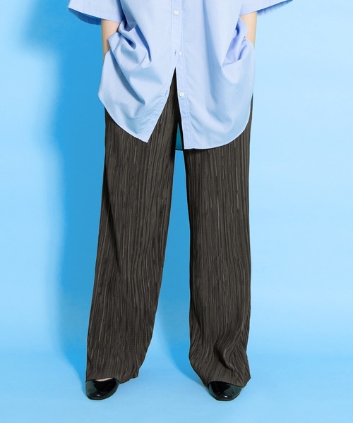 PUNYUS（プニュズ）の「セルフカットプリーツパンツ（その他パンツ・レディース・ブラック/サックスブルー/スミクロ/イエロー/オレンジ・1/2/3/4）」の13枚目の写真