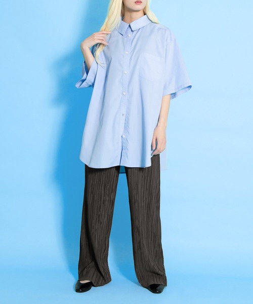 PUNYUS（プニュズ）の「セルフカットプリーツパンツ（その他パンツ・レディース・ブラック/サックスブルー/スミクロ/イエロー/オレンジ・1/2/3/4）」の14枚目の写真