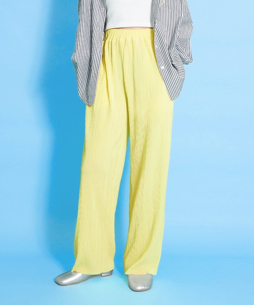 PUNYUS（プニュズ）の「セルフカットプリーツパンツ（その他パンツ・レディース・ブラック/サックスブルー/スミクロ/イエロー/オレンジ・1/2/3/4）」の17枚目の写真