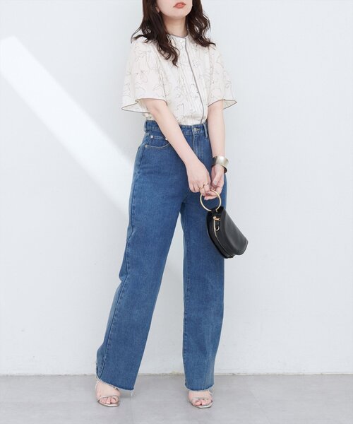 natural couture(ナチュラルクチュール)の「パイピングタックフレアスリーブブラウス(シャツ/ブラウス・レディース・ベージュ/ネイビー/その他1/その他2/サックスブルー・FREE)」の11枚目の写真