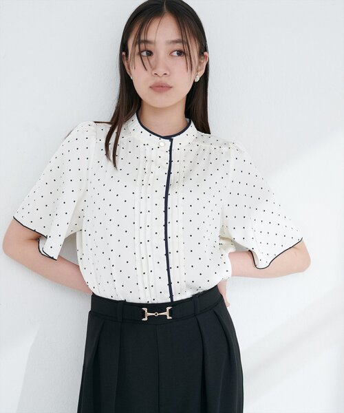 タックフレアスリーブシャツ N.Natural Beauty Basic ブラウス シャツ フロントタックフレア