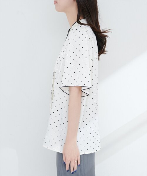natural couture(ナチュラルクチュール)の「パイピングタックフレアスリーブブラウス(シャツ/ブラウス・レディース・ベージュ/ネイビー/その他1/その他2/サックスブルー・FREE)」の19枚目の写真