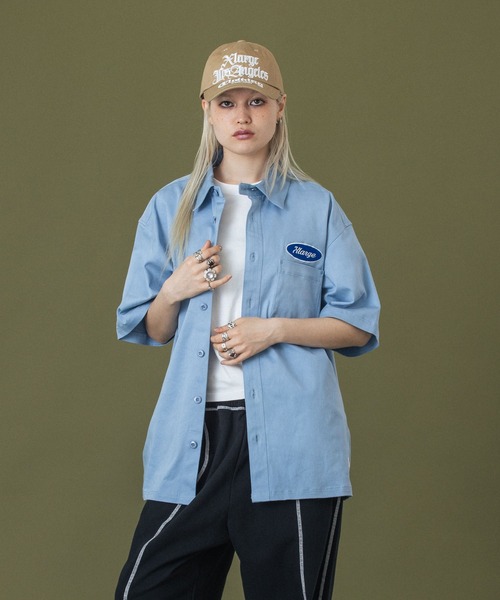 XLARGE(エクストララージ)の「OVAL LOGO WORK S/S SHIRT(シャツ/ブラウス・メンズ・ブラウン/ブラック/ライトブルー・S/M/L/XL)」の17枚目の写真