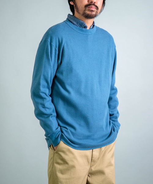 OMNIGOD（オムニゴッド）の「[ OMNIGOD mens / オムニゴッド ] サーマル ロングスリーブTシャツ（Tシャツ/カットソー・メンズ・ブルー/アイボリー/ブラック・4/3/2）」の4枚目の写真