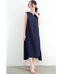 マキシ丈ワンピース ワンピース 夏 ロングワンピース ロング スリット レディース 春 涼しい 無地 ワンピース ロンT ゆったり 大きい リネン風 ノースリーブ ブラック 黒 グリーン 緑 深緑 グレー 灰色 ネイビー 紺 20代 30代 40代 50代