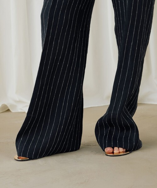 DES PRES ストライプパンツスーツ セール】ヘンプツイルストライプワイドパンツ（その他パンツ