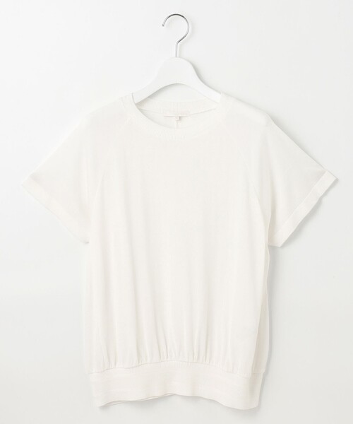 自由区(ジユウク)の「ドレーピーラグランスリーブ ニットソー(Tシャツ/カットソー・レディース・サックスブルー系/ライトグリーン系/ネイビー系/アイボリー系・38)」の16枚目の写真