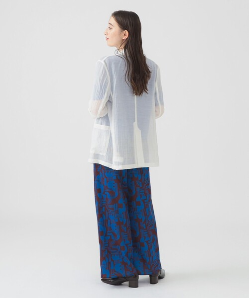 B:MING by BEAMS（ビーミングバイビームス）の「【手洗いOK】シアー テーラード ジャケット（S～M）（テーラードジャケット・レディース・カーキ/ブラック/オフホワイト・MEDIUM/SMALL）」の6枚目の写真