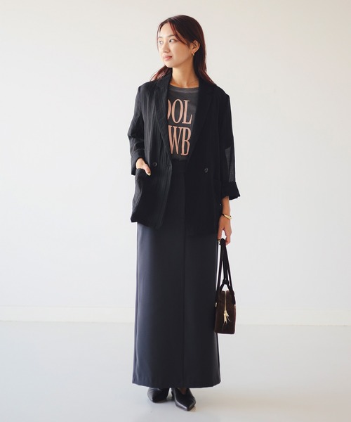 B:MING by BEAMS(ビーミングバイビームス)の「【手洗いOK】シアー テーラード ジャケット(S~M)(テーラードジャケット・レディース・カーキ/ブラック/オフホワイト・MEDIUM/SMALL)」の11枚目の写真