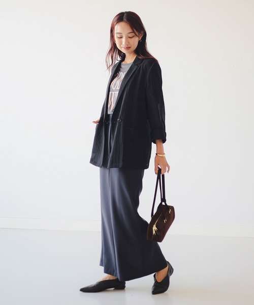 B:MING by BEAMS(ビーミングバイビームス)の「【手洗いOK】シアー テーラード ジャケット(S~M)(テーラードジャケット・レディース・カーキ/ブラック/オフホワイト・MEDIUM/SMALL)」の10枚目の写真